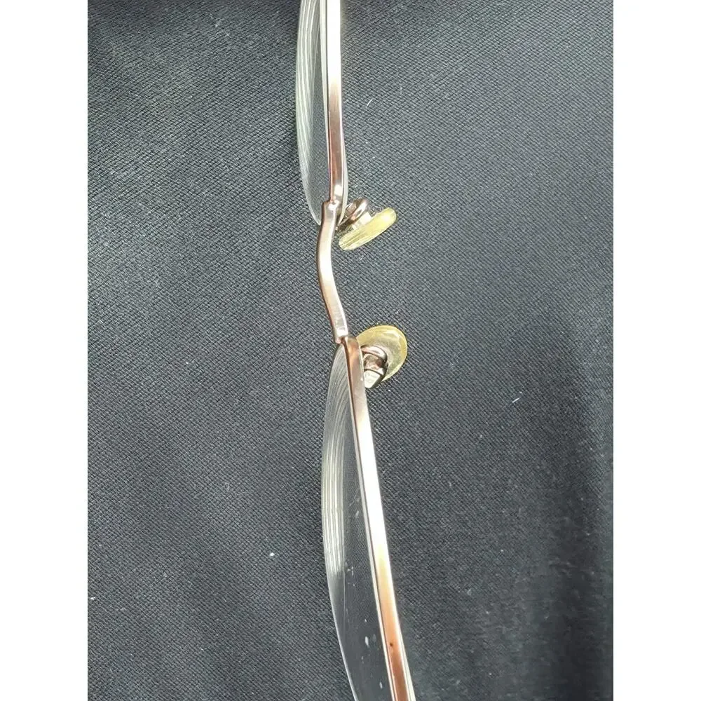 Anne Klein Eyeglasses AK9038 K1536-S Satin Cola Oval Half Rim Metal Frame...